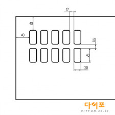 아크릴 에어홀 부분타공 - 환기구 레이저 컷팅